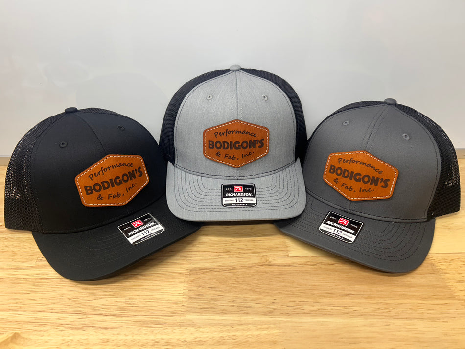 Bodigon's Performance & Fab Leather Patch Hat-New Logo