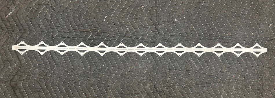Lightened Double Sided Scalloped Mounting Strips (3.5" Spread | 1/8" holes)