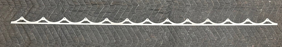 Lightened Scalloped Mounting Strips -Single (3.5" Spread | 1/8" holes)
