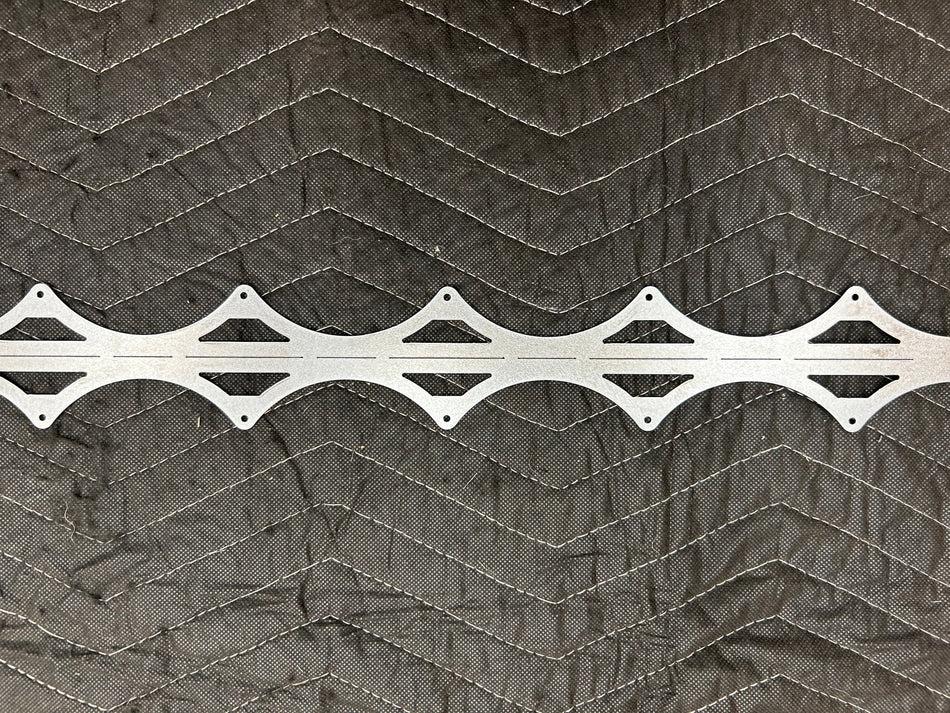 Lightened Double Sided Scalloped Mounting Strips (3.5" Spread | 1/8" holes)