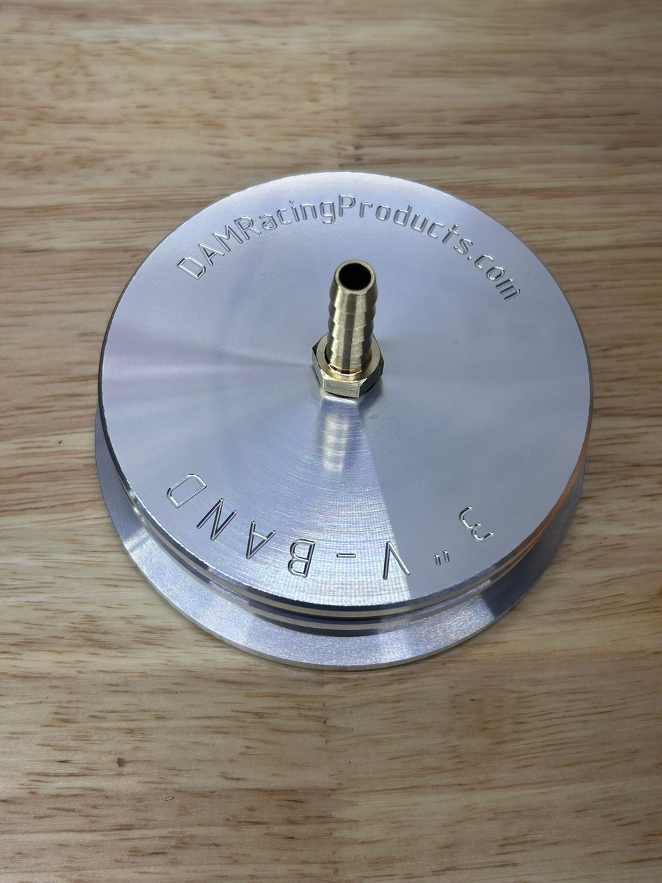 DRP Billet CNC Aluminum V-Band Heat Sink & Purge Caps