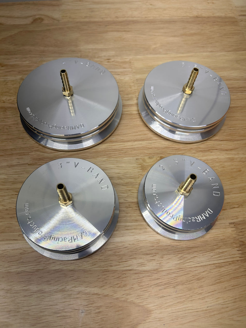 DRP Billet CNC Aluminum V-Band Heat Sink & Purge Caps